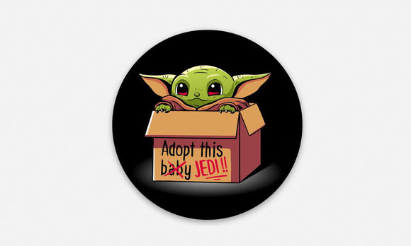 Adopt This Jedi (Baby Yoda) sticker - Thee Sticker God