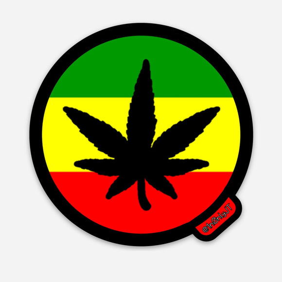 Rastafarian Weed sticker - Thee Sticker God