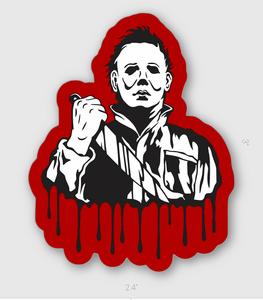 Michael Myers bloody sticker