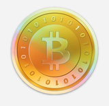 Holographic Bitcoin sticker - Thee Sticker God