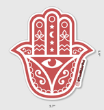 Red Hamsa Sticker - Thee Sticker God