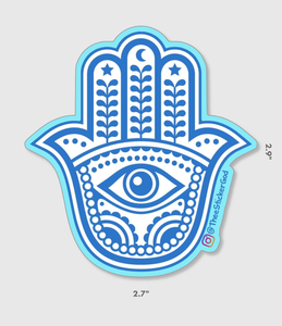 Blue Hamsa sticker - Thee Sticker God