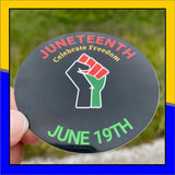 Juneteenth celebration sticker - Thee Sticker God